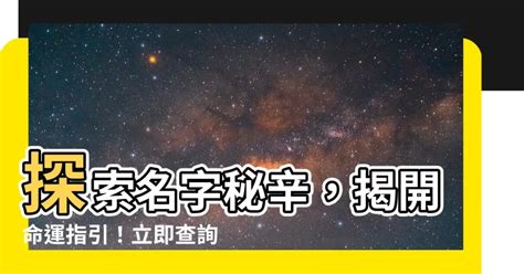 名字意義查詢|名字寓意解析